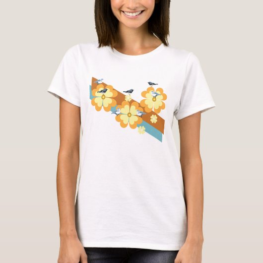 鳥花 Tシャツ (正面)