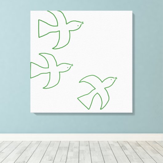 鳥芸術 キャンバスプリント (インサイチュ (ウッドフロア))