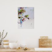 鳥藤の花と渡辺聖亭 ポスター (キッチン)