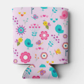 鳥蜂と花 缶クーラー (裏面)