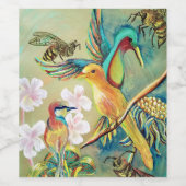 鳥蜂のワイ絵画ンラベル ワインラベル (シングルラベル)