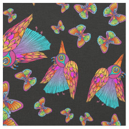 鳥蝶の織物 ファブリック