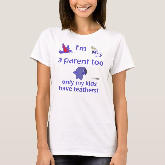 鳥親細い肩ひも Tシャツ (正面)