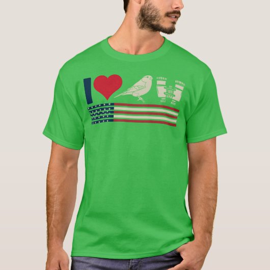 鳥観察の鳥類学の友人レトロ Tシャツ (正面)