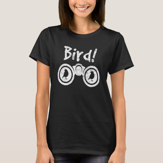 鳥観察カッコいい鳥観察野鳥観察鳥 Tシャツ (正面)