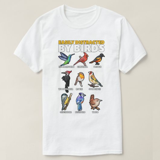 鳥観察バードウォッチャー鳥スポーツ野生動物3 Tシャツ (デザイン正面)