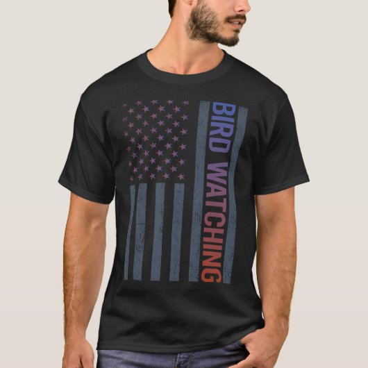 鳥観察バードウォッチングバードウォッチャー鳥類学 Tシャツ (正面)