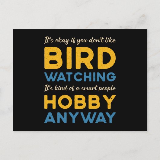 鳥観察バードウォッチングホビーウォッチャー ポストカード (正面)