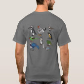鳥観察リスト Tシャツ (裏面)