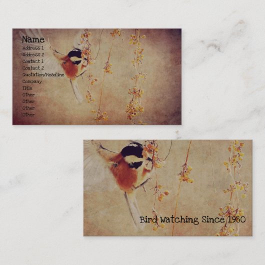 鳥観察 名刺 (正面/裏面)