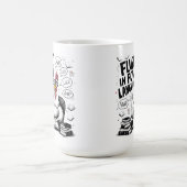 鳥話語に堪能な鶏 コーヒーマグカップ (中央)