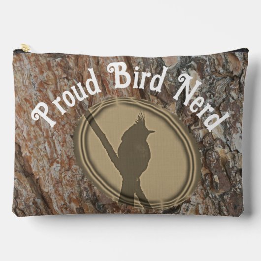 鳥誇りを持ったおたくシルエッ素朴トアウトドアバーダー アクセサリーポーチ (正面)