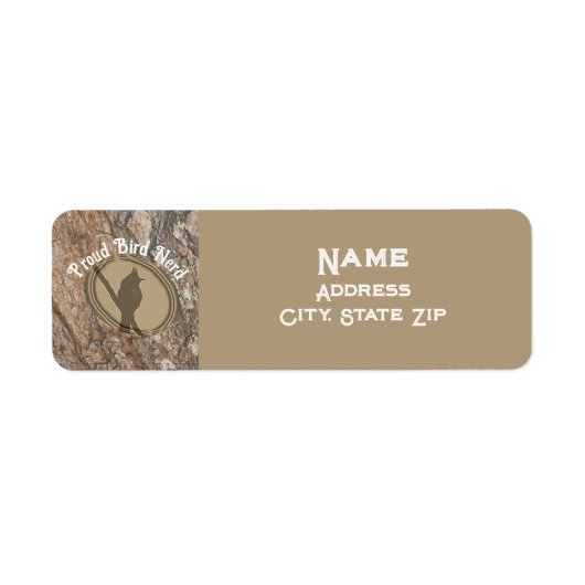 鳥誇りを持ったおたくシルエッ素朴トウッドバーダー ラベル (正面)