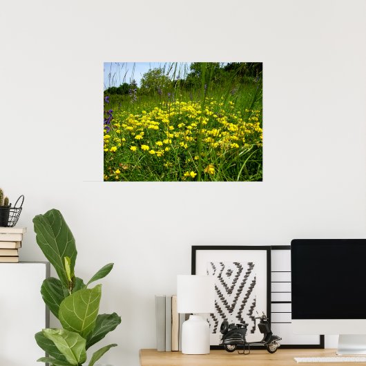 鳥足三葉紙 ポスター (ホームオフィス)