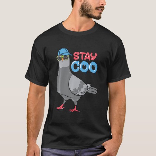 鳥野鳥観察ハト鳥カッコいいキッズハおもしろいジョン Tシャツ (正面)