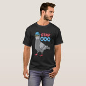 鳥野鳥観察ハト鳥カッコいいキッズハおもしろいジョン Tシャツ (正面フル)