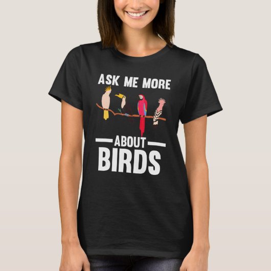 鳥頼の野鳥観察鳥 Tシャツ (正面)