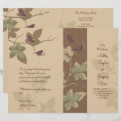 鳥類つる植物秋の結婚式計画 (正面/裏面)