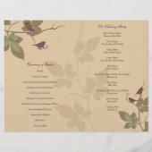 鳥類つる植物秋の結婚式計画 (裏面)