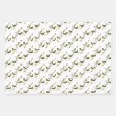 鳥類とフローラ包装紙品揃え ラッピングペーパーシート (正面2)