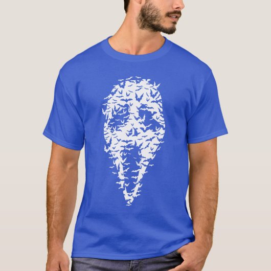 鳥類のホラー仮面 Tシャツ (正面)