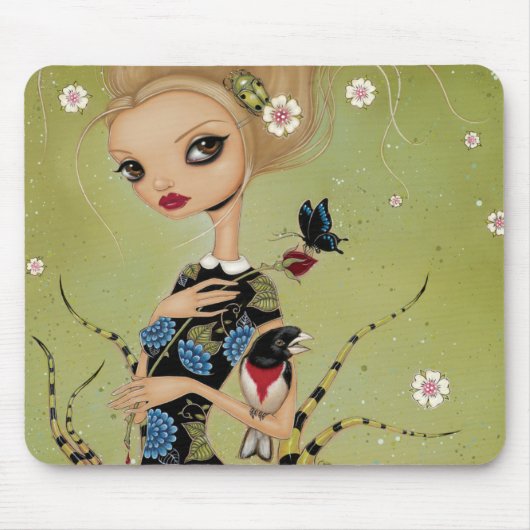 鳥類の熱弁のマウスパッド マウスパッド (正面)