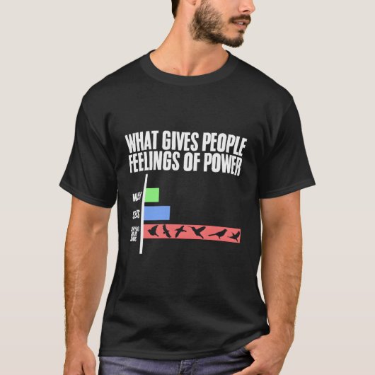 鳥類の識別バードウォッチャー鳥の観察 Tシャツ (正面)
