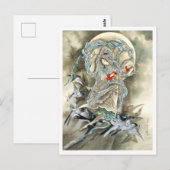 鳥類を持つ女性（1890年）青木敏雄 ポストカード (正面/裏面)