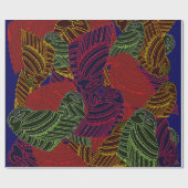 鳥類アールデコ包装紙 ラッピングペーパー (フラット)