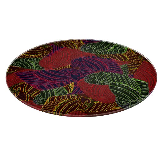 鳥類アールデコ板 カッティングボード (角)