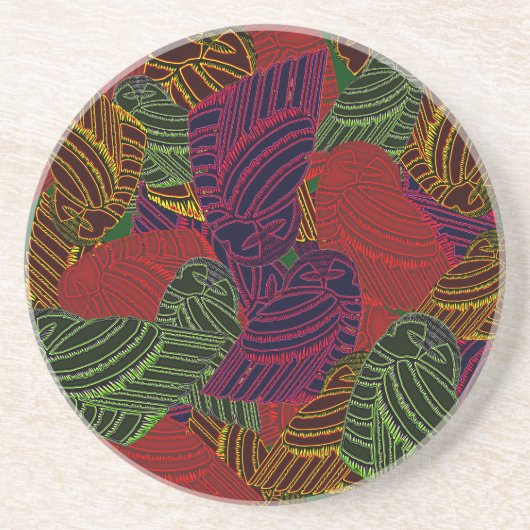 鳥類アールデコ砂岩コースター コースター (正面)