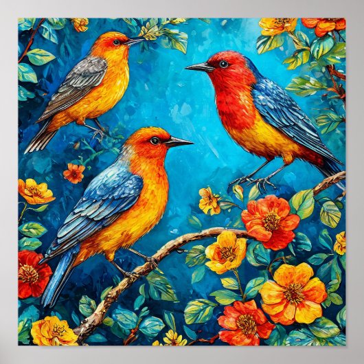 鳥類オーナメント ポスター (正面)