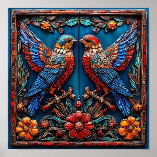 鳥類オーナメント ポスター (正面)