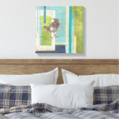 鳥類スクラップブック1 キャンバスプリント (インサイチュ (寝室))