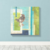 鳥類スクラップブック1 キャンバスプリント (インサイチュ (ウッドフロア))