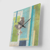 鳥類スクラップブック1 スクエア壁時計 (傾斜)