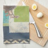 鳥類スクラップブックII キッチンタオル (四つ折り)