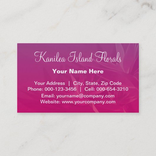 鳥類パラダイス.purple to bc 名刺 (正面)