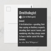 鳥類学おもしろい学定義鳥類学 ポストカード (正面/裏面)