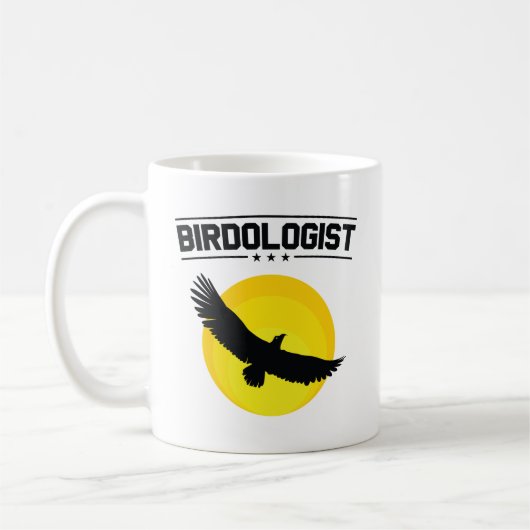 鳥類学者 鳥見 鳥好き 鳥ウォッチング バードウォッチング コーヒーマグカップ (左)