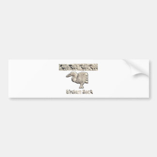 鳥類捕獲人の石 バンパーステッカー