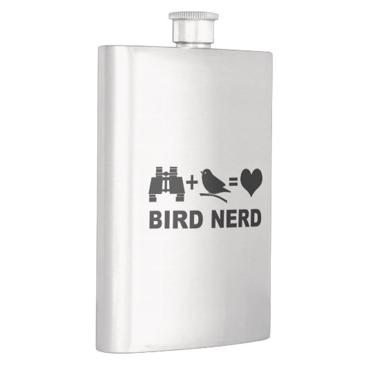 鳥類捕獲人のBirdwatcherのおもしろいな鳥のおたく フラスク (右)