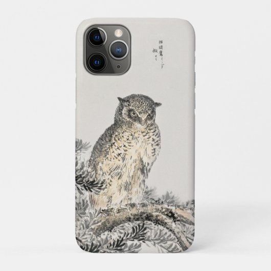 鳥類数日本の田家集のフクロウモノグラフ Case-Mate iPhoneケース (裏)