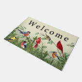 鳥類植物ドアマット、天然美しいマット ドアマット (アングル)