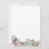 鳥類植物素朴ヴィンテージの招待 招待状 (裏面)