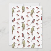 鳥類植物素朴ヴィンテージの招待 招待状 (裏面)