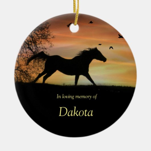 鳥類追悼式名前をカスタムする セラミックオーナメント (正面)