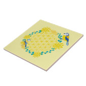 鳥類陶磁器タイル タイル (側面)