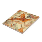 鳥類陶磁瓦 タイル (側面)