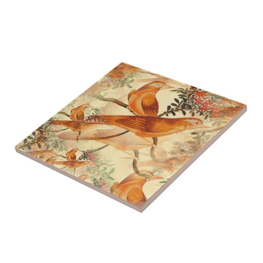 鳥類陶磁瓦 タイル (側面)